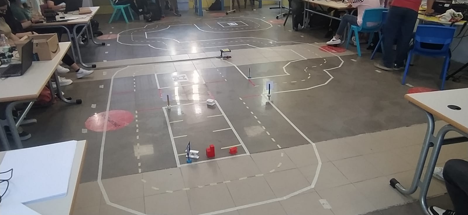 Roads with scotch tape